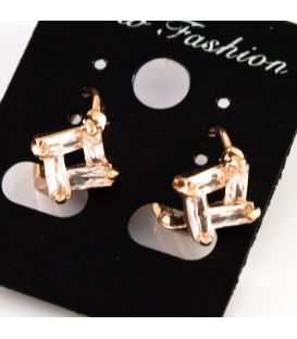 Сережки позолота Fallon Jewelry, кв-т із прямоуг. кам.