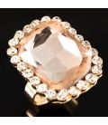 Кільце безрозмірне зі стразами, візерунок в асортименті