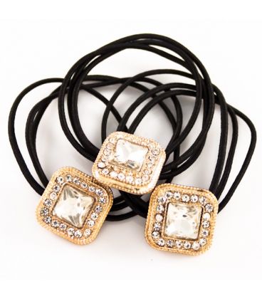 Гумка для волосся з брошкою "Великий камінь"