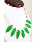 Кольє з емальованих листів