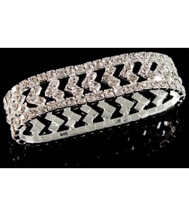 Браслет вечірній зі стразами "Куточки"