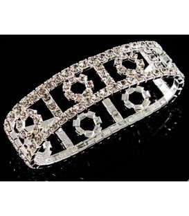 Браслет свадебный "Круги с перегородками"