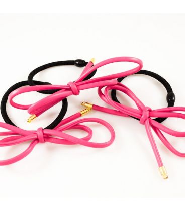 Ширина банта: 9 см.Резинка тонкая "Кож.бантик"