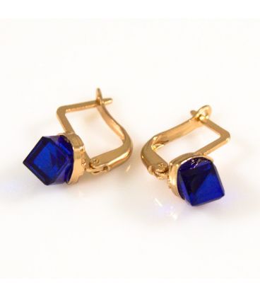 Сережки під золото з камінням