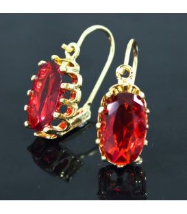 Серьги позолоченные с камнями