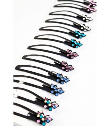 Шпилька зі стразами, палетка 6 пар