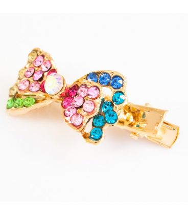 Заколка бок.5см(черн.,зол.),цвет.стр.