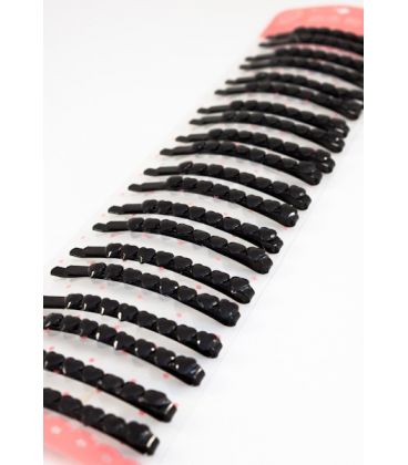 Невидимка черн.камни (прямоуг.,овал,квадрат, сердце), пара