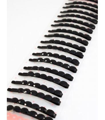 Невидимка з чорним камінням, палетка 10 пар