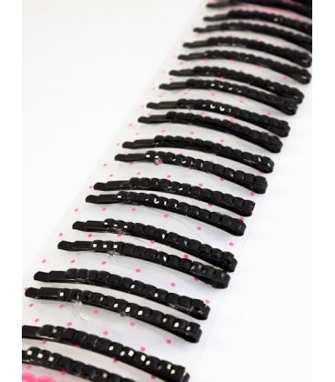 Невидимка з чорним камінням, палетка 10 пар