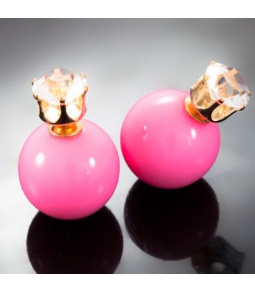 Сережки кульки Dior зі Стразом