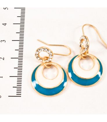 Серьги эмаль+стразы(3 кружка)