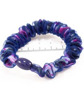 Шифонова гумка з бусиною яскрава