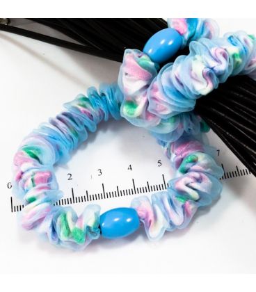 Резинка шифоновая с бусиной яркая