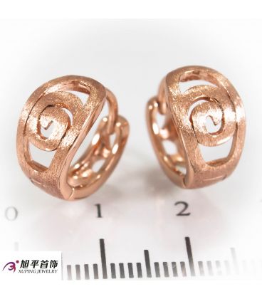 Сережки позолота Овальний завиток