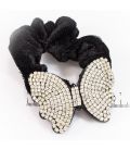 Гумка велюр зі стразами "Метелик"