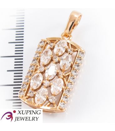 Підвіска лимонна позолота "Прямокутник"