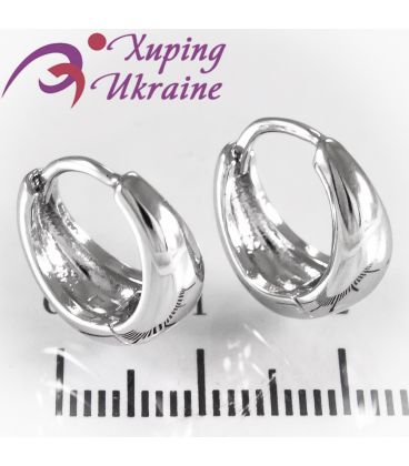 Сережки Xuping родіум Звужена крапля