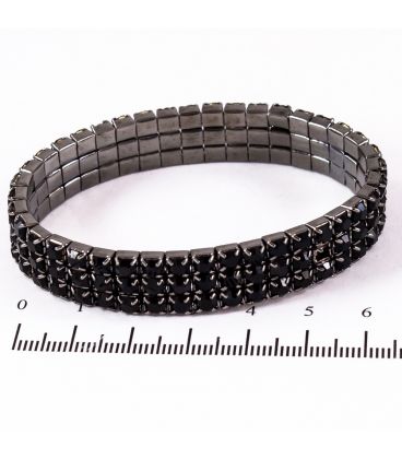 Браслет 3 ряди, черн.