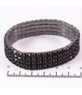 Браслет 4 ряди, черн.