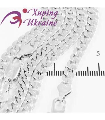 Ланцюжок Xuping панцирне плетіння 0,5/60 см родоване покриття