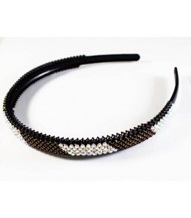 Обруч пластиковый 5 рядов мелких страз