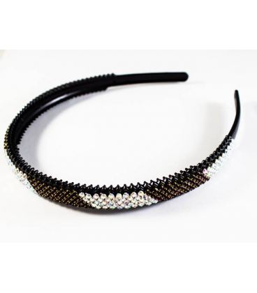 Обруч пластиковий 5 рядів дрібних страз