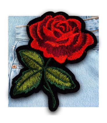 Брошь-нашивка Цветы 7х5 см