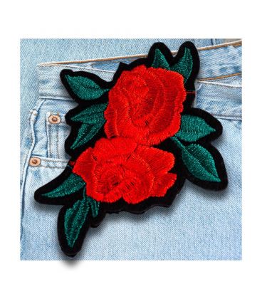 Брошь-нашивка Цветы 6,5х8 см