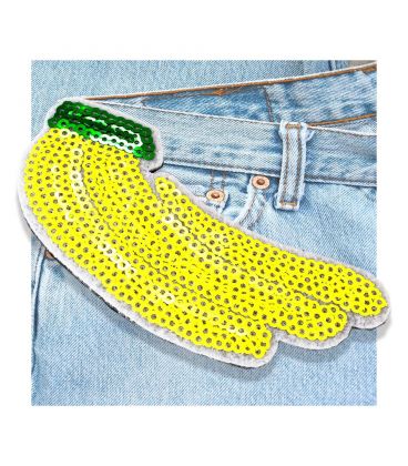 Брошка з паєтками 4х9,3 см