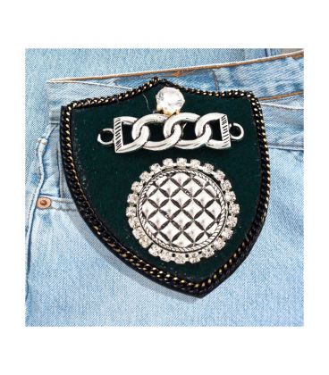 Брошь-орден зеленый 7х6 см