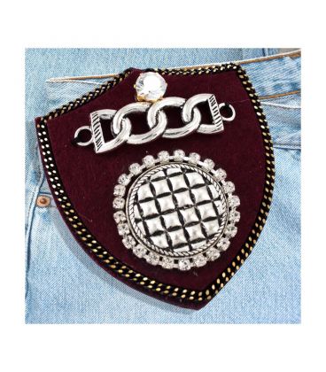 Брошка-орден червоний 7х6 см