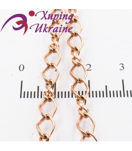 Ланцюжок позолота "2 ромби+вісімки" 0,5/50 см (Медичне золото)