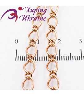 Ланцюжок позолота "овальні ланки" 0,5/60 см (Медичне золото)