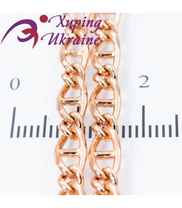 Цепочка позолота овальные звенья с перегородкой 0,5/45 см