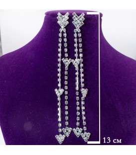 Серьги "Нити страз" 