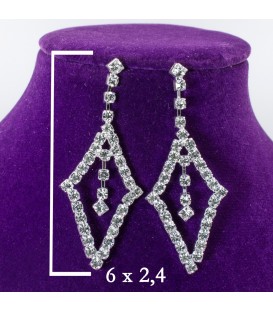 Серьги "Контур ромба"