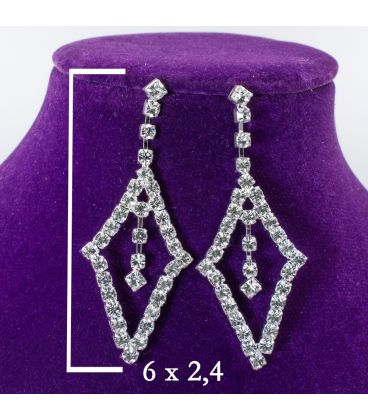 Сережки "Контур ромба"