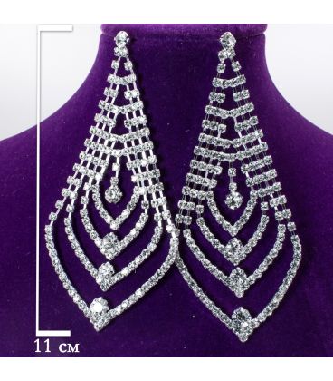 Сережки "Багаторівневі вигнуті краплі"