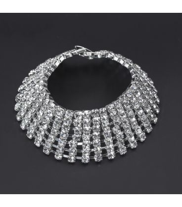 Браслет м'який 7 рядів страз