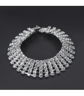 Браслет м'який 5 рядів страз