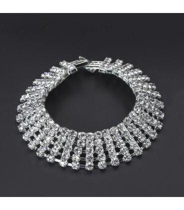 Браслет мягкий 5 рядов страз