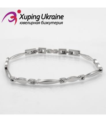Браслет родиум из металлических узких пластин 
