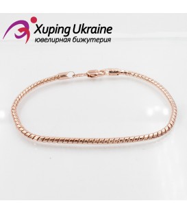 Браслет позолота снейк круглий 0,4/20 см
