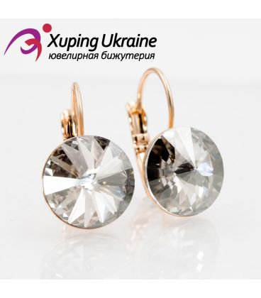 Серьги позолота Swarovski Crystals 1,2 см 