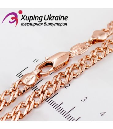 Ланцюжок позолота "Подвійні ромби" 0,6/60 см (Медичне золото)