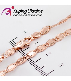 Цепочка позолота овалы с насечками 0,4/50 см 