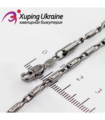 Браслет чорний родіум "з барил" 0,3/19,5 см