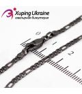Ланцюжок чорний родіум "картка" 0,2/60 см