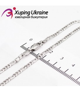 Ланцюжок Xuping плетіння картьє (фігаро) 0,2/50 см родій